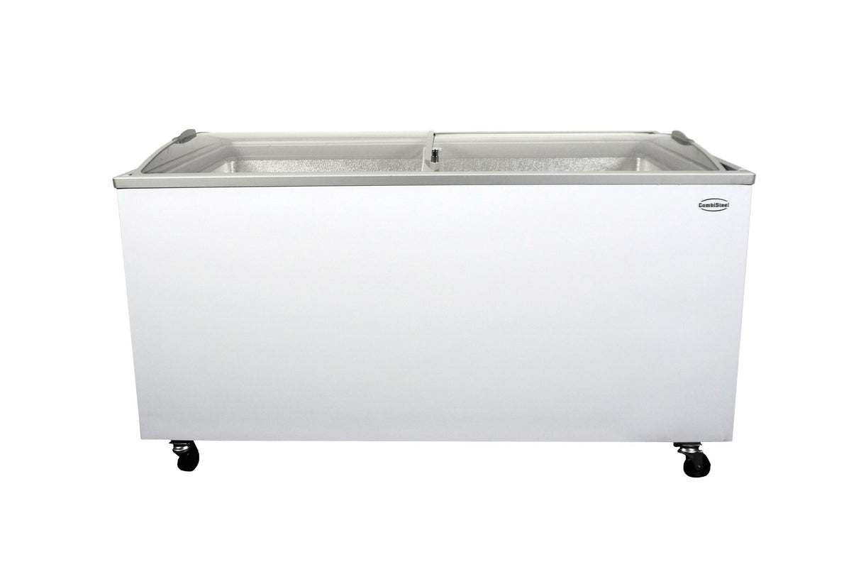 White Chest Freezer With Glass Lid 461L