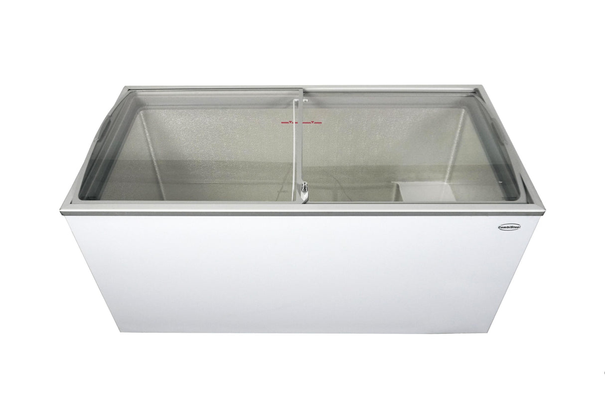 White Chest Freezer With Glass Lid 461L