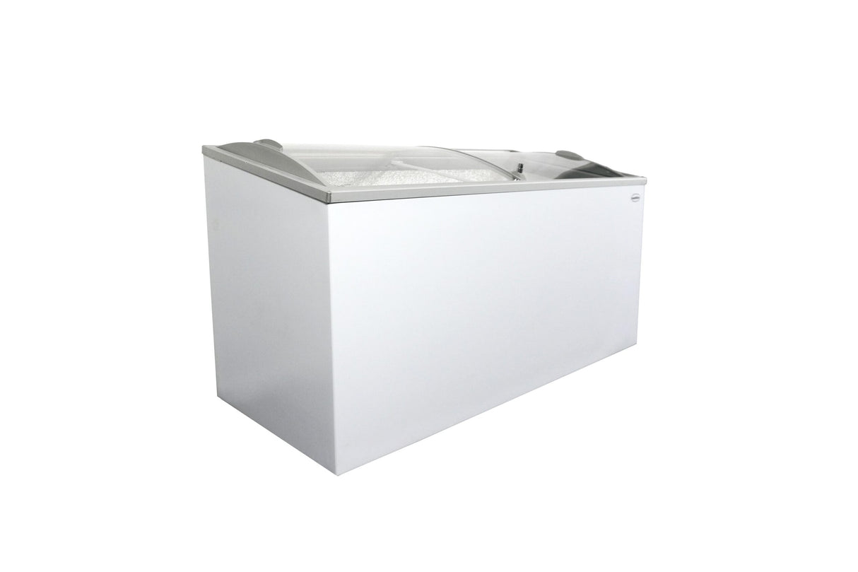White Chest Freezer With Glass Lid 461L