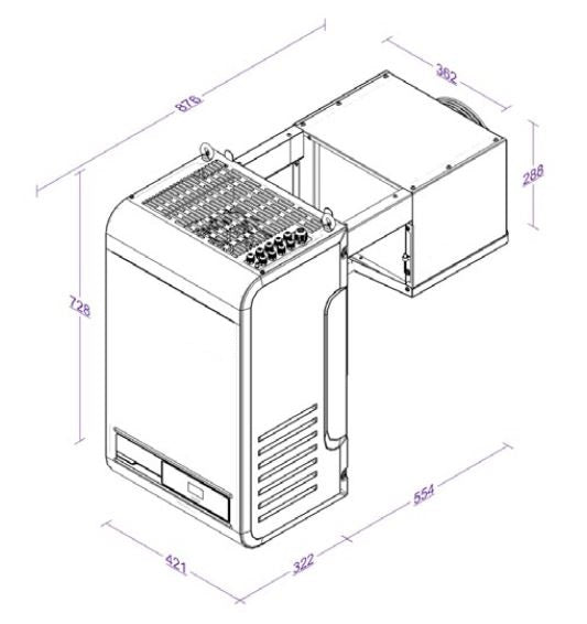 Freezer Straddle Unit | Capacity 2,8-4,9 m3 | 230V