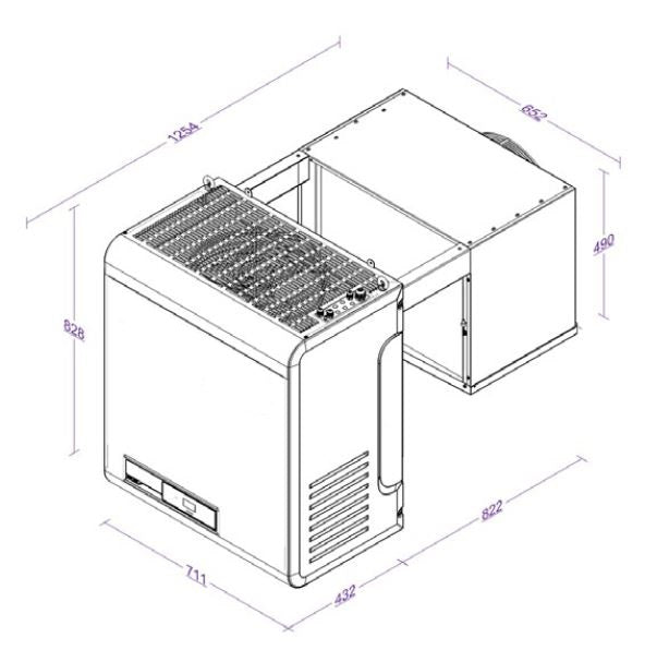 Freezer Straddle Unit | Capacity 15,8-29,6m3 | 400V