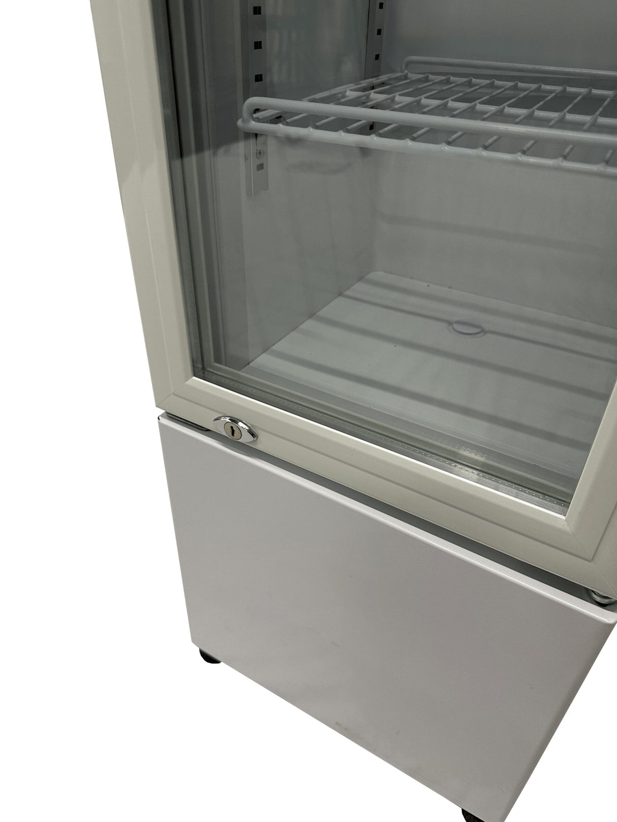 Upright Narrow Glass Door Fridge 105L