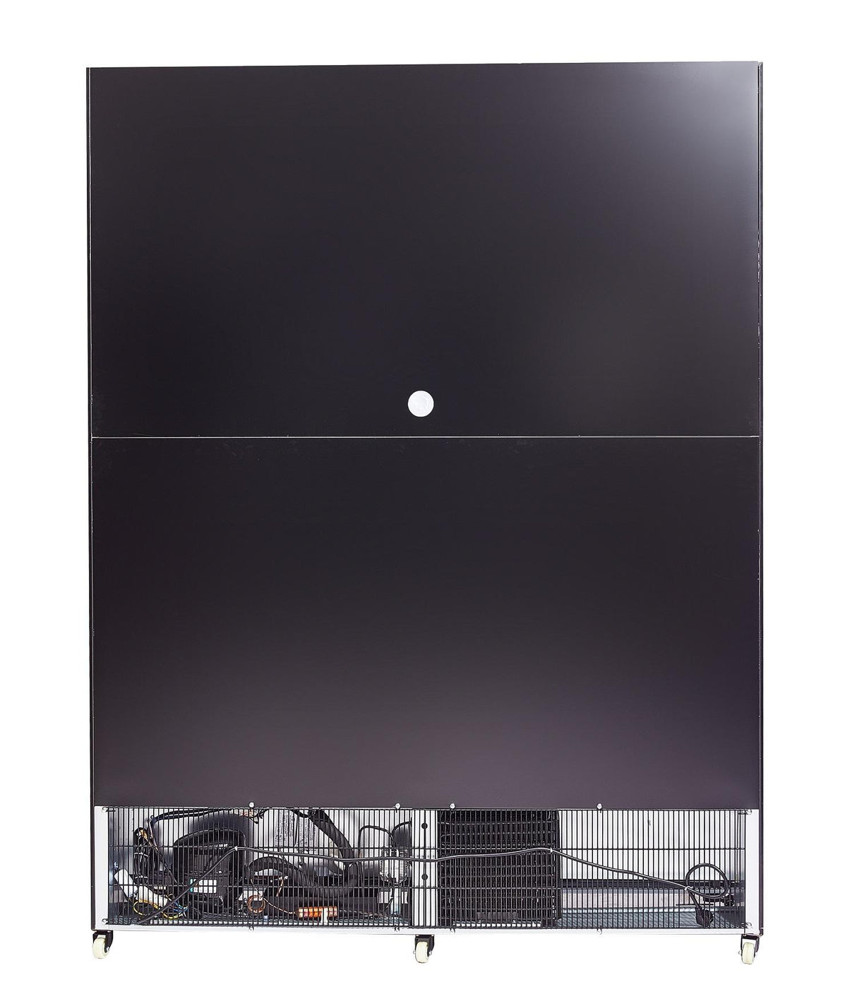 Refrigerator 3 Glass Doors Black Heat