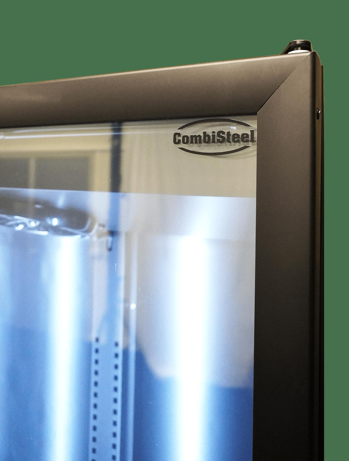 Refrigerator 3 Glass Doors Black Heat