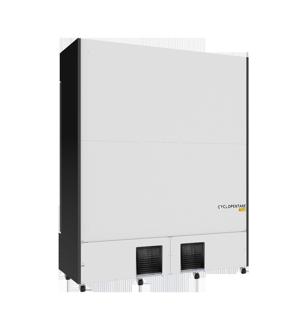 3-Door Black Glass Refrigerator