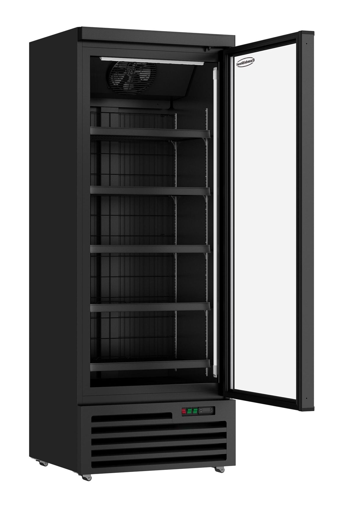 Black Upright Glass Door freezer 600L