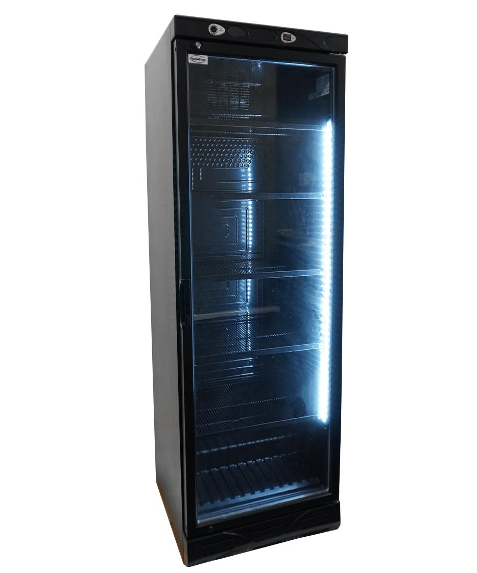 Fridge With Glass Door 382l Black