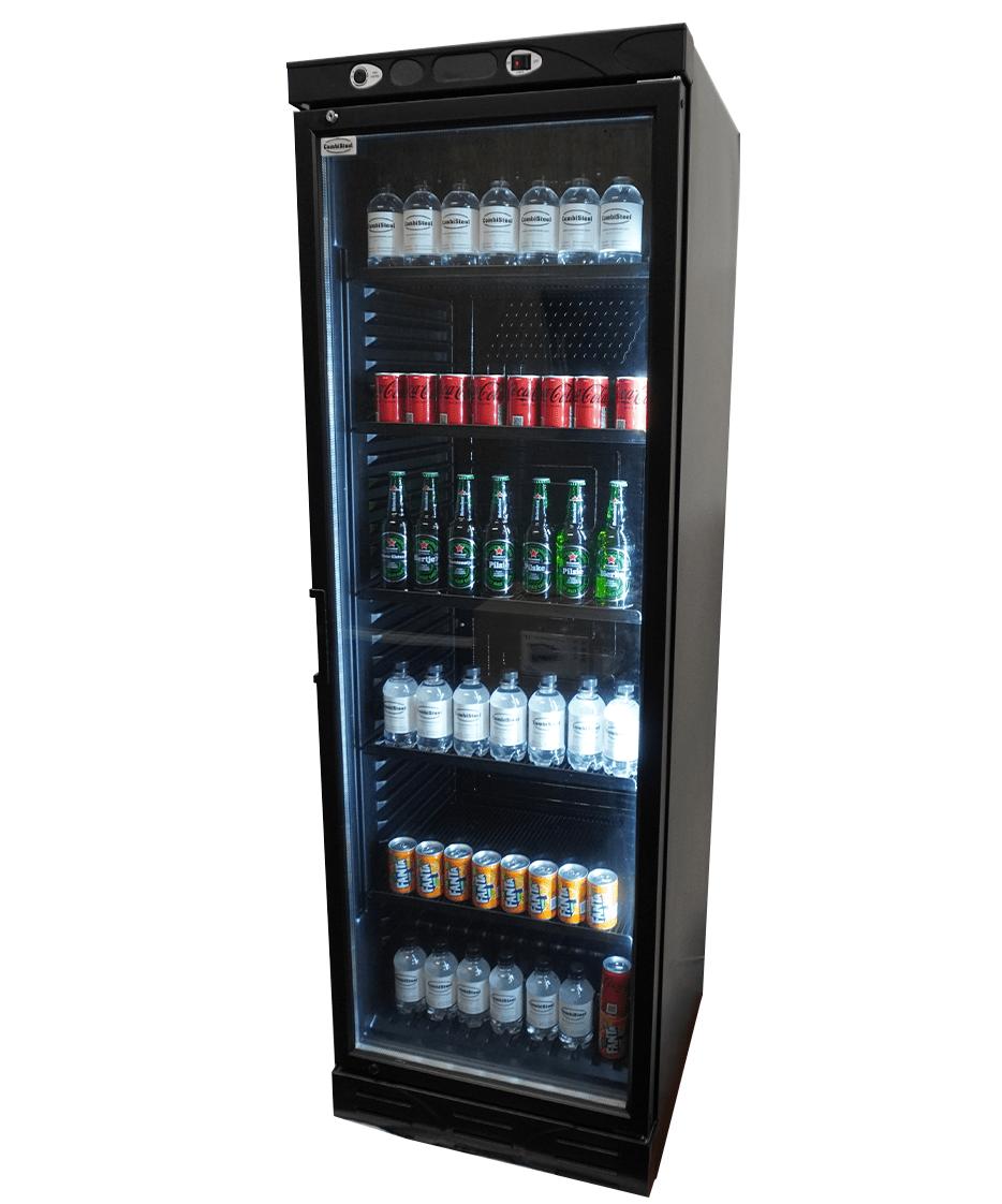 Fridge With Glass Door 382l Black