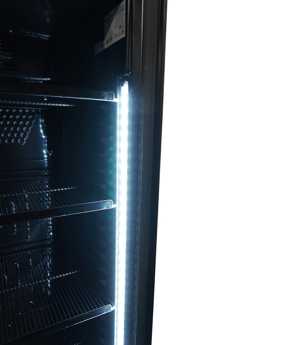 Fridge With Glass Door 382l Black