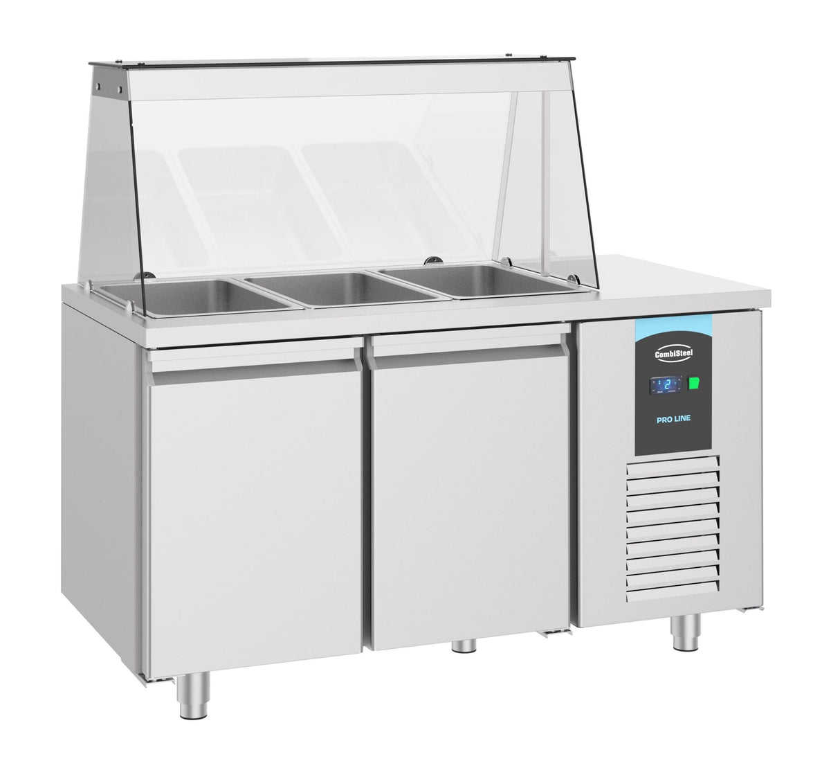2 Door Refrigerated Counter | 3x 1/1 Gn Pan