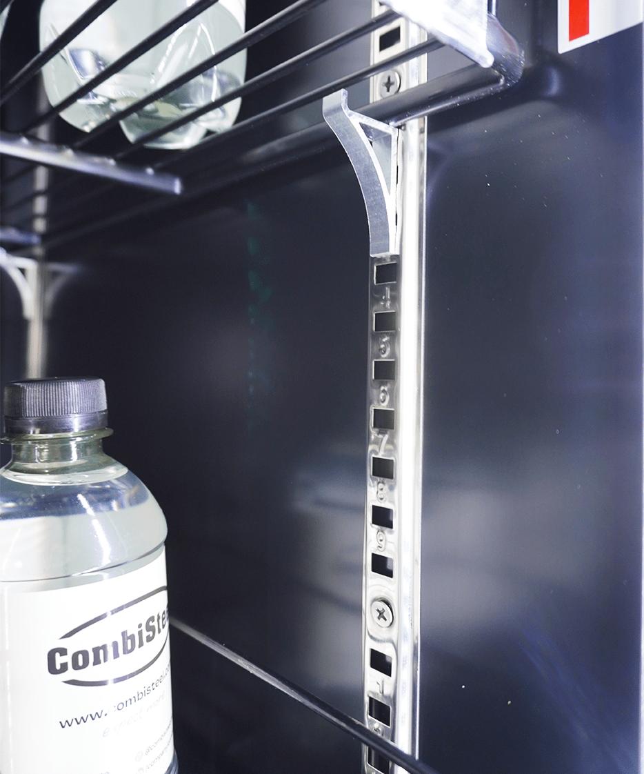 Refrigerator 3 Glass Doors Black