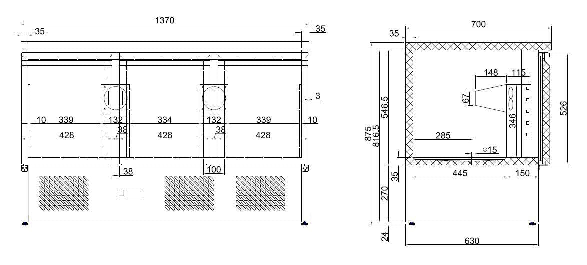 Cooling Workbench 3 Doors