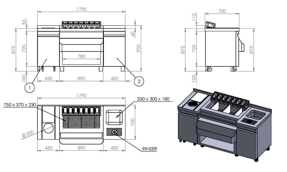 Cocktail Bar Station 1790