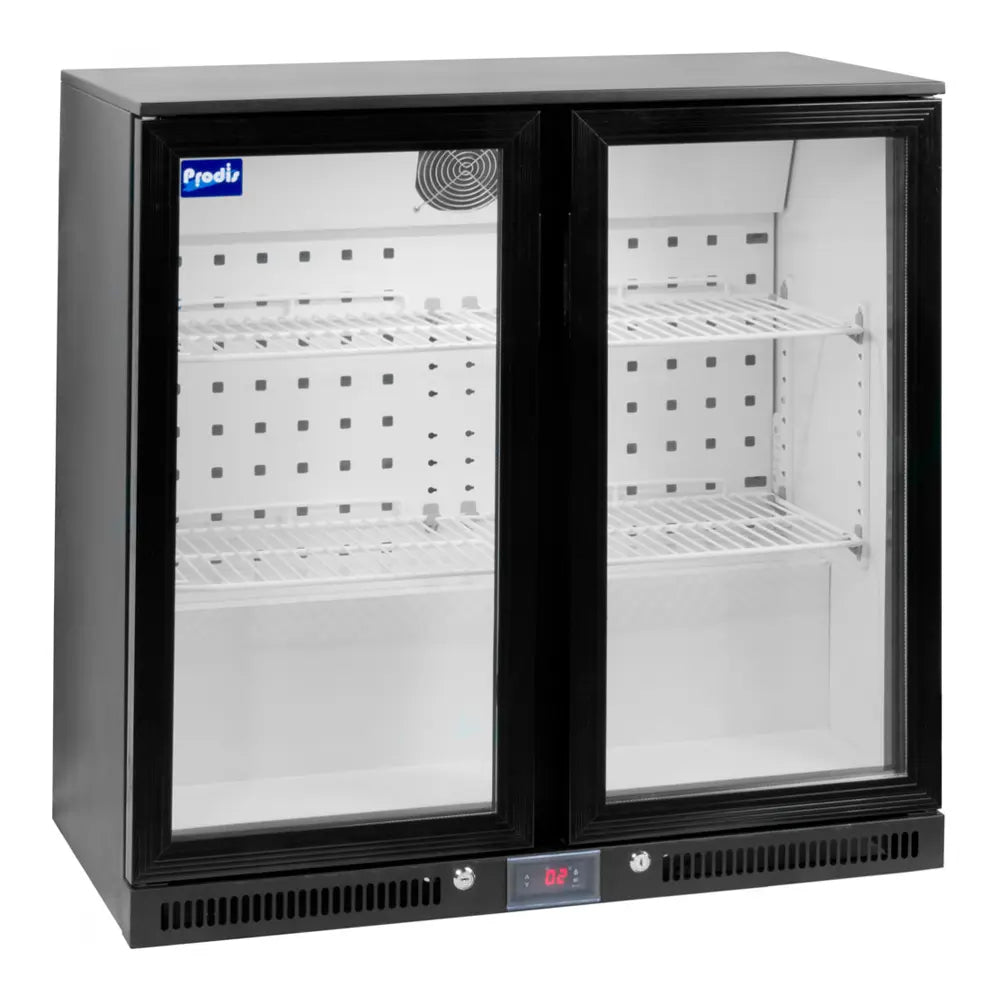 Double Hinged Backbar Bottle Cooler
