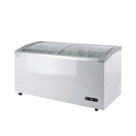 Sliding Curved Glass Lid Freezer – 546L