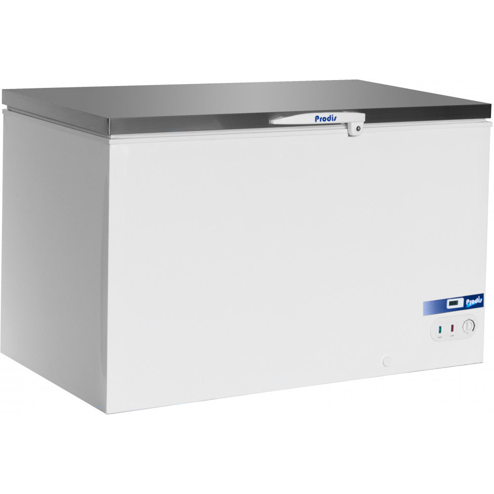Stainless Steel Lid Chest Freezer, 450 Litres /5 Years Parts and Labour Warranty