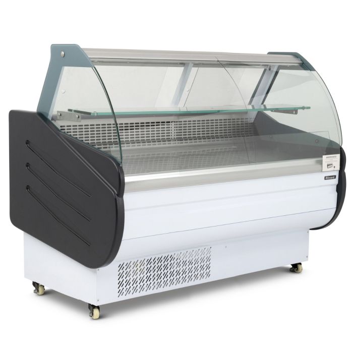 Serve Over Counter 1.3m Curved Glass