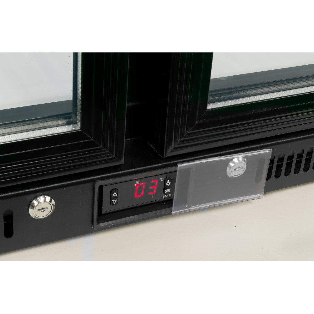 Double Hinged Backbar Bottle Cooler