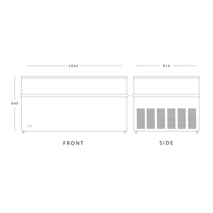 Island Display Freezer Crystallite797L