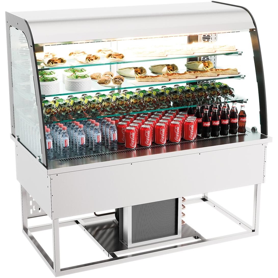 Drop-in Refrigerated Display Case 200l Open