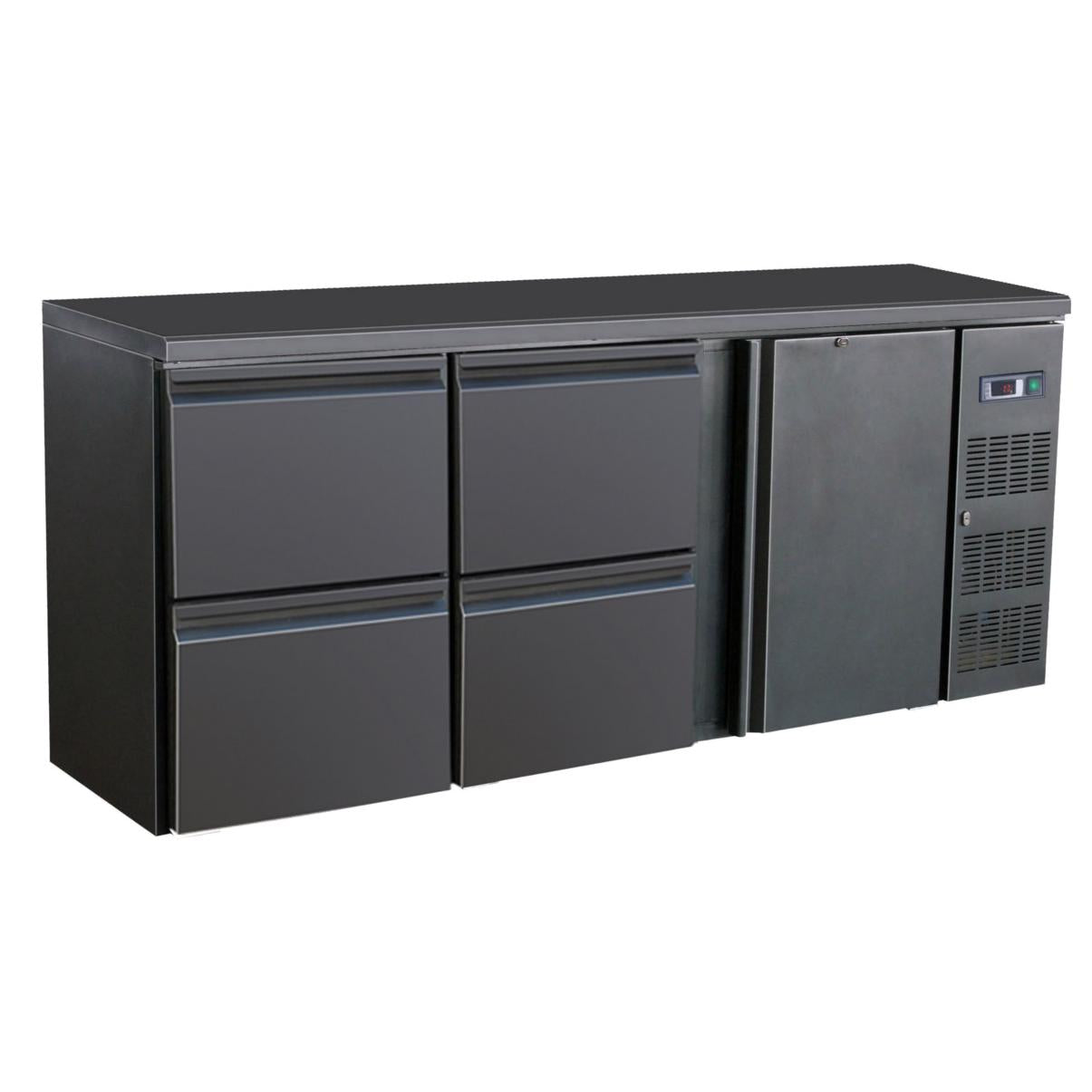 Black Oil Stove 1 Door 4 Drawers