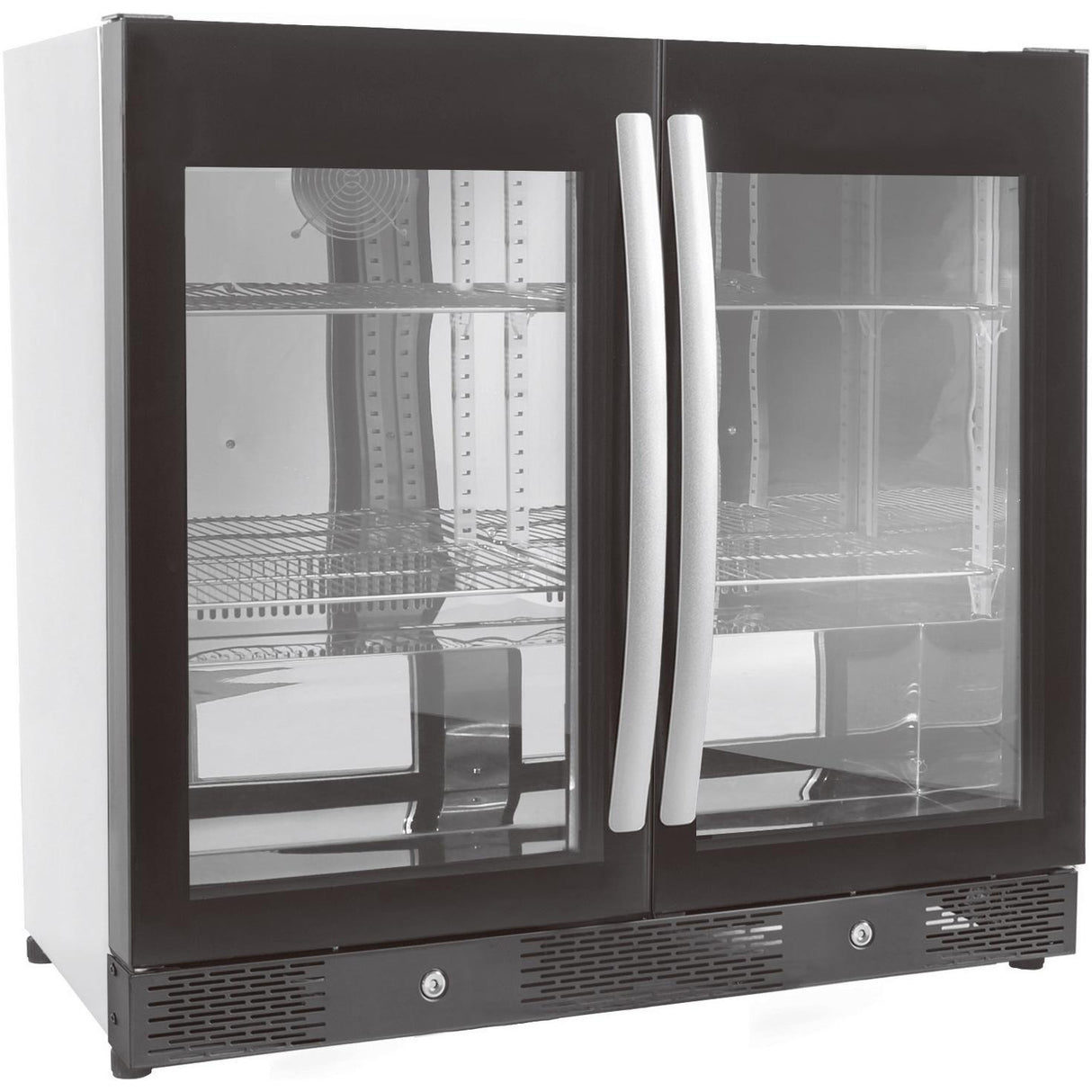 Black 2 Door back bar Display 198L