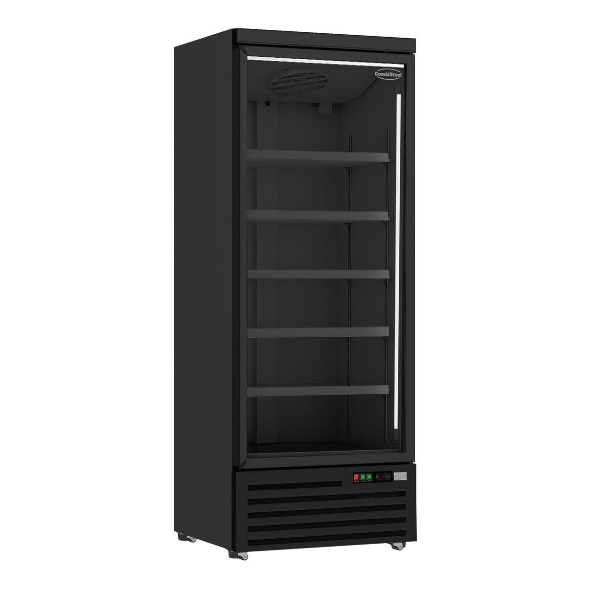 Upright Refrigerator – 600L (Black) with Door Heating