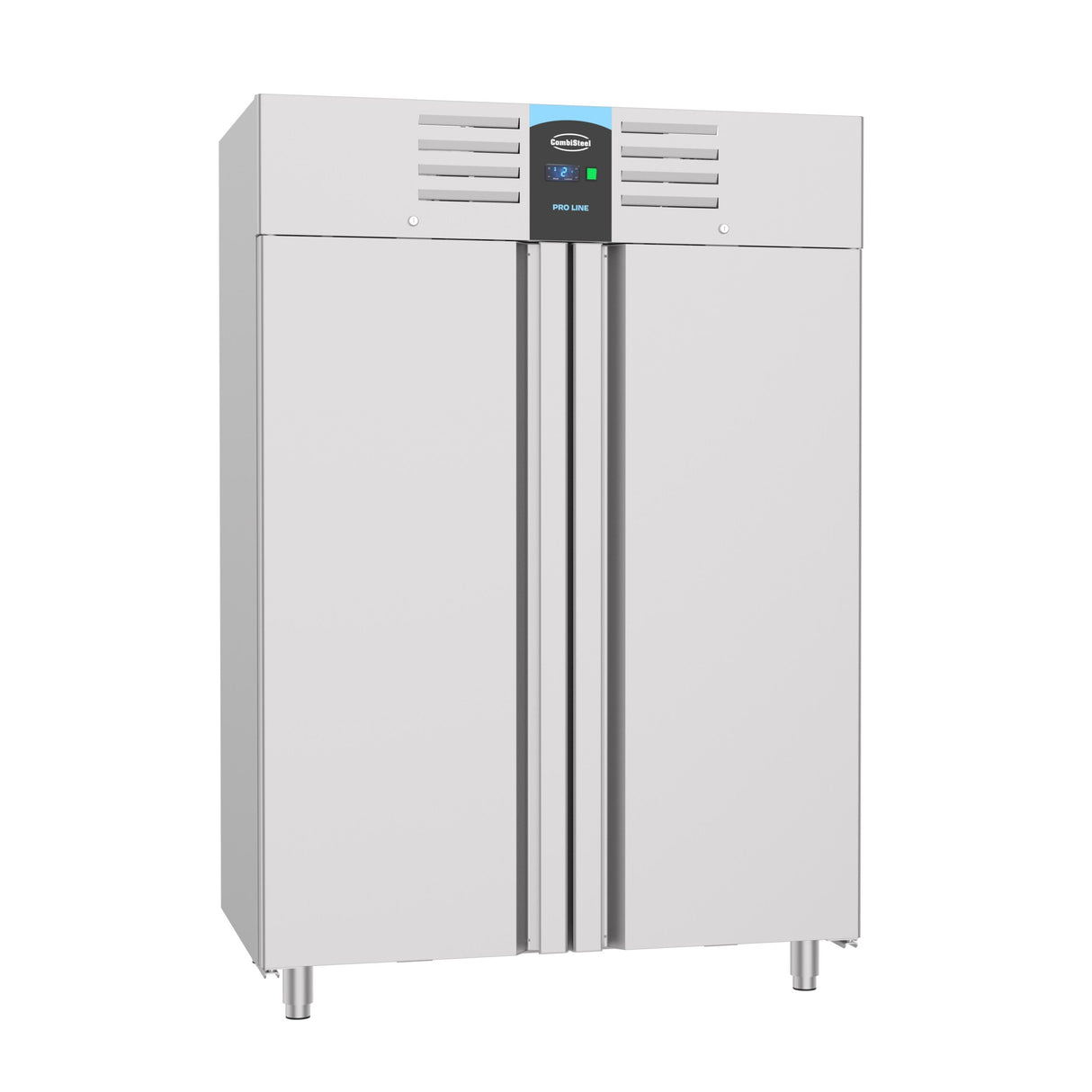 Double Door Upright Commercial Freezer – 1200L, Stainless Steel, Ventilated Cooling