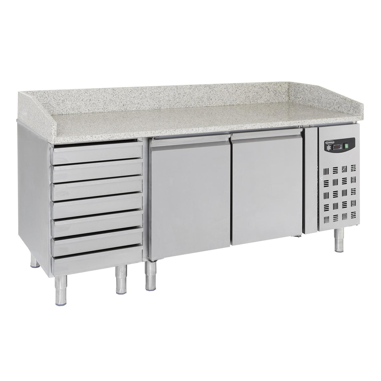 Pizza Preparation Table 2 Doors 7 Drawers