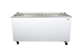 White Chest Freezer With Glass Lid 461L