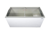 White Chest Freezer With Glass Lid 461L