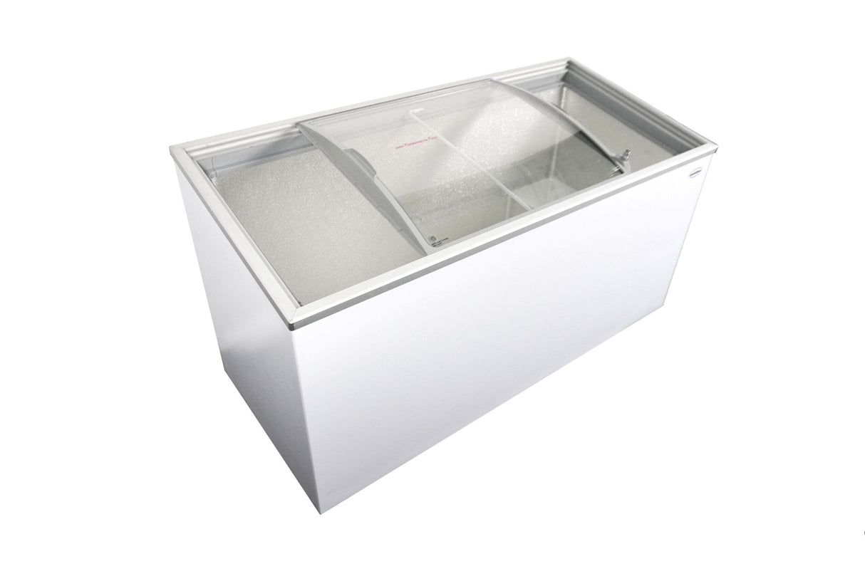 White Chest Freezer With Glass Lid 461L
