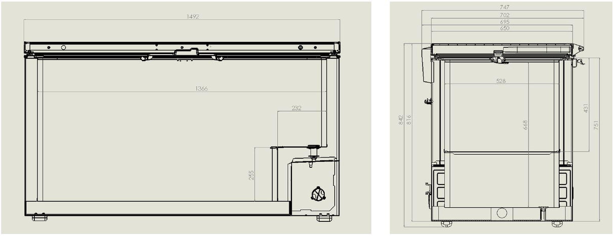 White Chest freezer With Lid 469L