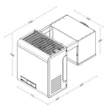 Freezer Straddle Unit | Capacity 15,8-29,6m3 | 400V