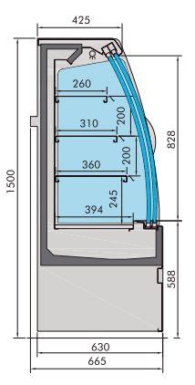 COLD DISPLAY NOAH WITH SLIDING DOORS 1.9