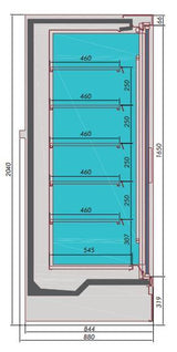 Wall Mounted Refrigerated Display Unit