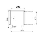 Freezer 3 Doors Counter