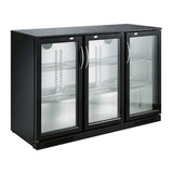 BACKBAR COOLER BLACK 3 DOORS