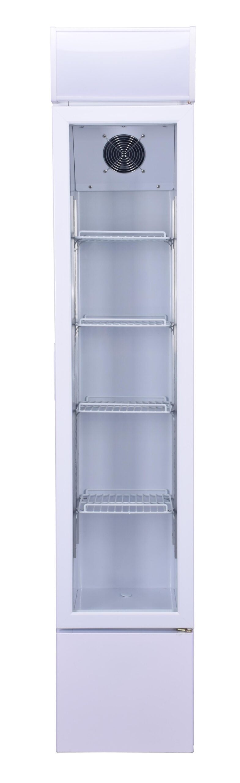 Upright Narrow Glass Door Fridge 105L