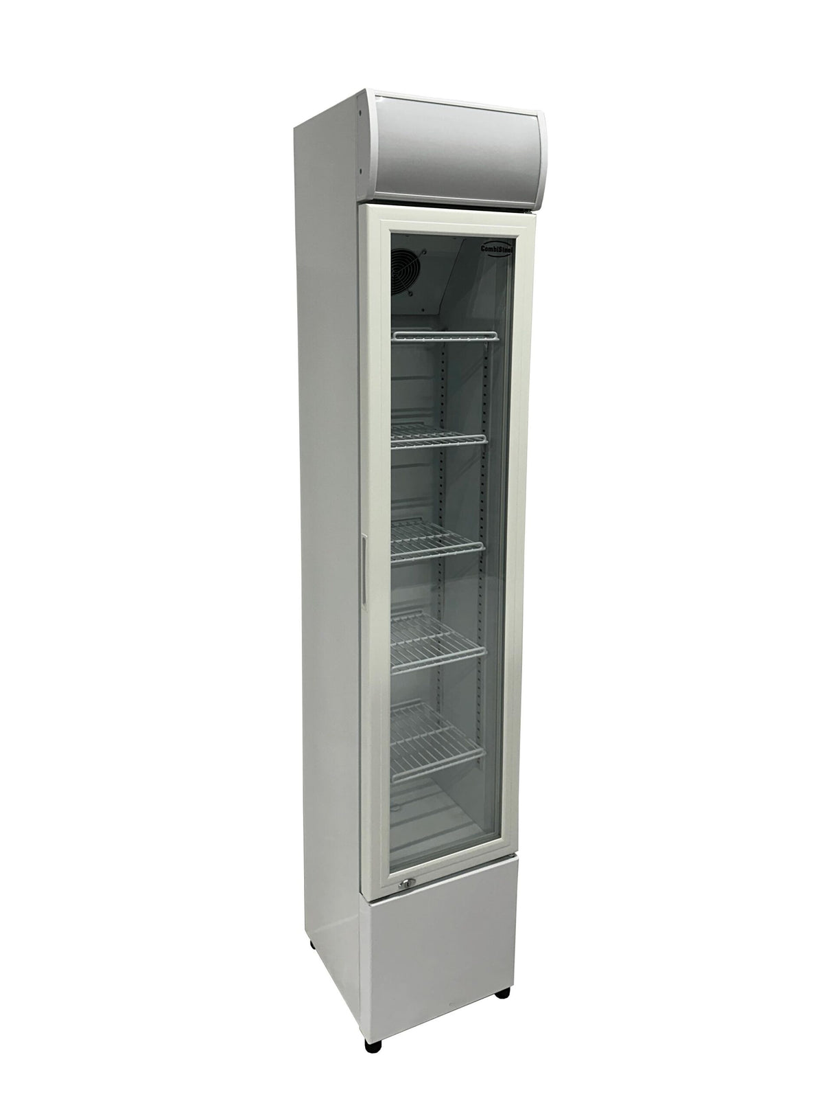 Upright Narrow Glass Door Fridge 105L