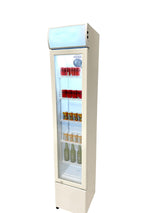 Upright Narrow Glass Door Fridge 105L