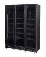 Refrigerator 3 Glass Doors Black | 1200Ltr