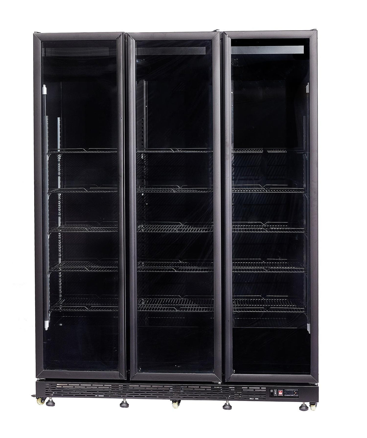 Refrigerator 3 Glass Doors Black | 1200Ltr