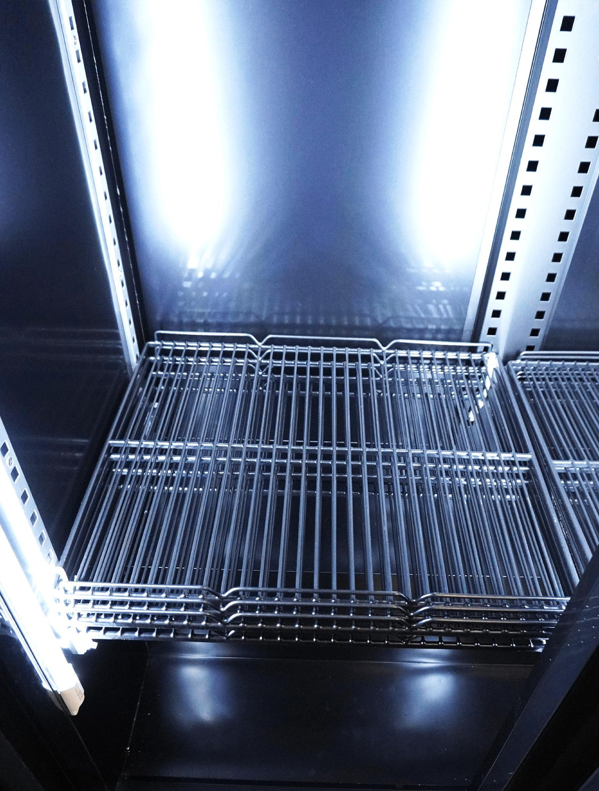 Refrigerator 3 Glass Doors Black Heat