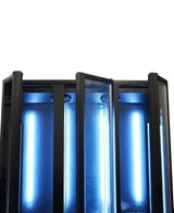 Refrigerator 3 Glass Doors Black Heat
