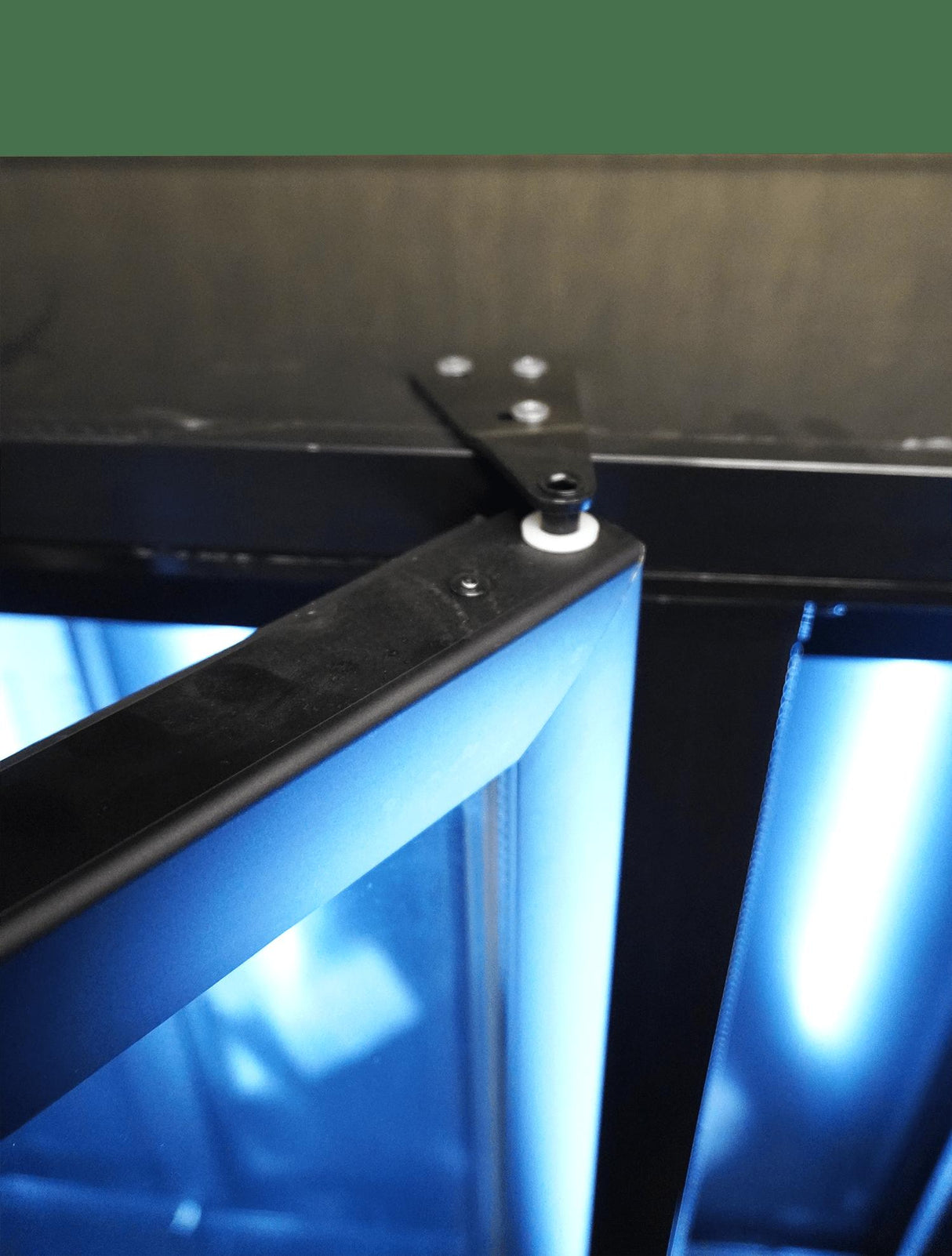 Refrigerator 3 Glass Doors Black Heat