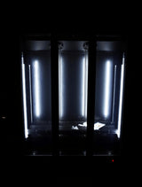 Refrigerator 3 Glass Doors Black Heat