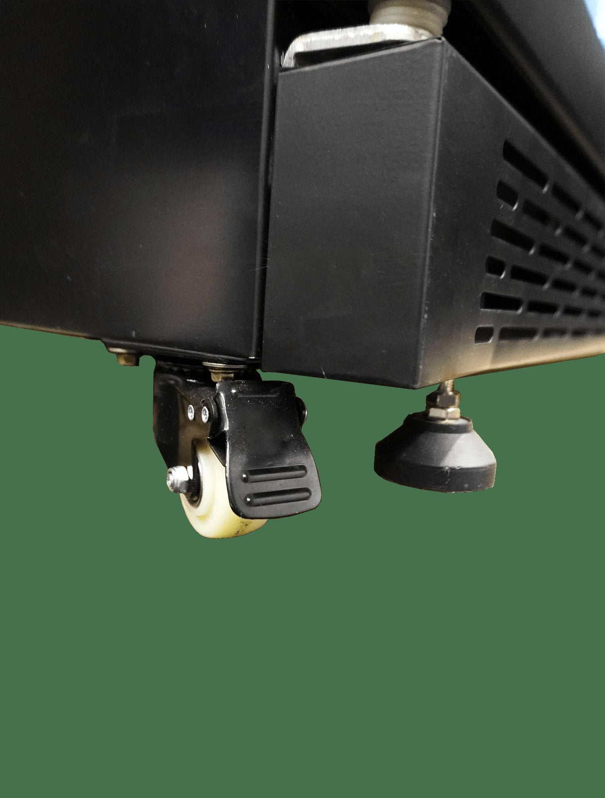 Refrigerator 3 Glass Doors Black Heat