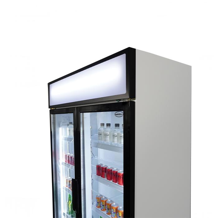 Double Glass Door Refrigerator