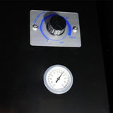 3-Door Black Glass Refrigerator